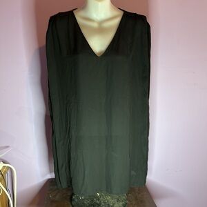 𝅺tildon Sheer Sleeveless Button Down Blouse Size Small